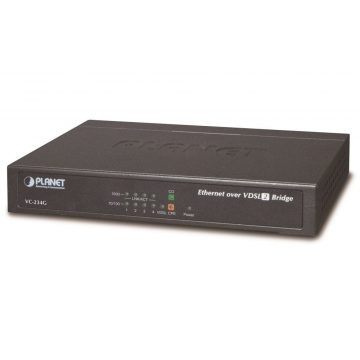   Planet VC-234G, Ethernet VDSL2 pretvarač, 4x 1000Base-T, master/slave, profil 30a, G.993.5 Vectoring, G.INP