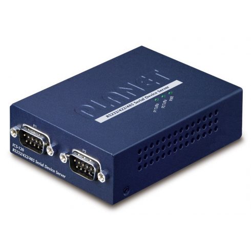 Planet pretvarač RS-232/422/485 u IP, 2x COM, 100Mb, -10~+60°C, SNMP+Telnet