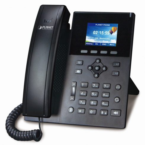 Planet VIP-1260PTVoIP telefon, HD audio G.722/Opus, LCD u boji, Auto Provision, Dual GbE LAN, PoE, CZ izbornik