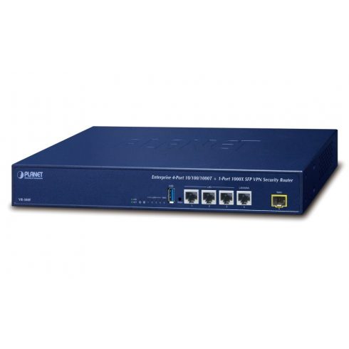 Planet VR-300F Enterprise usmjerivač/vatrozid VPN/VLAN/QoS/HA/AP kontroler, 2xWAN(SD-WAN), 3xLAN, 1xSFP