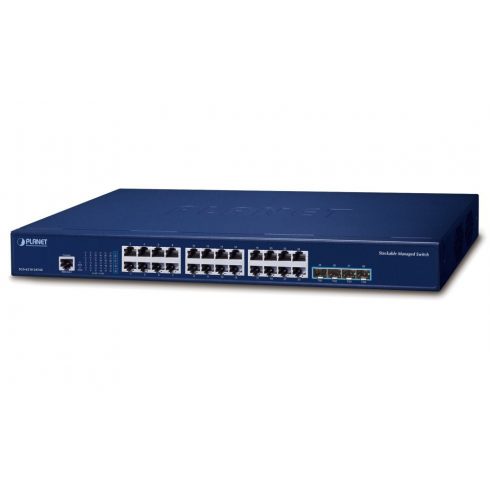 Planet SGS-6310-24T4X L3 preklopnik, 24x1Gb, 4x10Gb SFP+, HW/IP stog, VSF/klaster