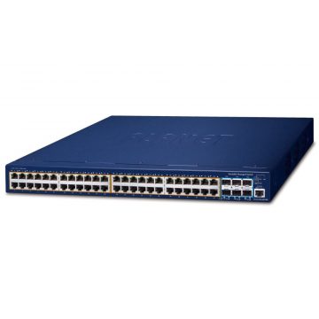   Planet SGS-6310-48P6XR L3 preklopnik, 48x1Gb, 6x10Gb SFP+, 48x PoE 802.3at 740W, HW/IP stog, 2x napajanje, VSF/klaster