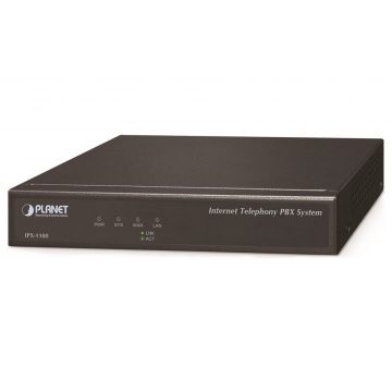   Planet IPX-1100, IP PBX, 100/50 korisnika, IVR, záznamník/hlas.pošta, DID, BLF, FAX, Skype-SIP, VPN