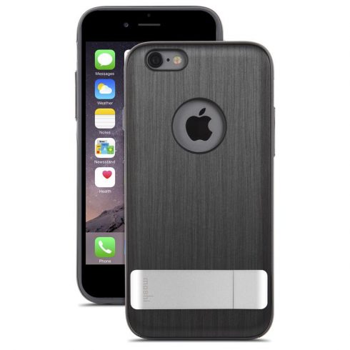 Moshi iGlaze Kameleon - Hardshell torbica sa postoljem za iPhone 6s Plus / iPhone 6 Plus (čelično crna)