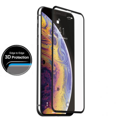 Just Mobile Xkin zaštitno staklo od kaljenog stakla za iPhone Xs Max (prozirno/crno)