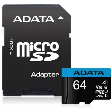   ADATA Premier 64GB microSDXC / UHS-I CLASS10 A1 / 85/25 MB/s / + adapter