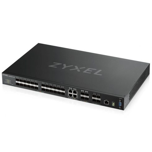 Zyxel XGS4600-32F 32-port Managed Layer3+ Gigabit switch, 24x Gigabit SFP + 4x Gigabit dual personality (RJ45/SFP) + 4x