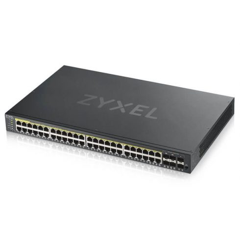 Zyxel GS1920-48HPV2 52-port Gigabit WebManaged PoE Switch, 48x gigabit RJ45, 4x gigabit RJ45/SFP, 2x SFP, 375W pro PoE