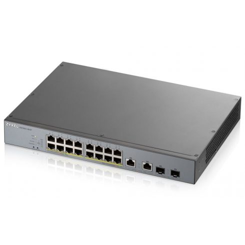 Zyxel GS1350-18HP 18 Port pametni upravljani CCTV PoE preklopnik, veliki domet, 250 W, 16x GbE, 2x kombinirani RJ45/SFP