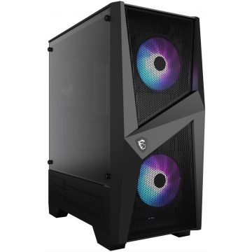   MSI kućište MAG FORGE 100R/ bez napajanja/ lijevo kaljeno staklo/ 2x 120 mm A-RGB ventilator/ 2x USB3.0/ 1x 120 mm ventilator/ crna