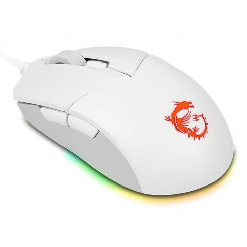 MSI gaming miš CLUTCH GM11 WHITE Gaming/ 5.000 dpi/ RGB osvjetljenje/ 6 tipki/ USB