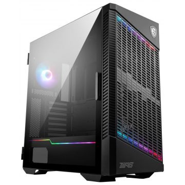   MSI kabinet MPG VELOX 100P AIRFLOW/ bez napajanja/ lijevo temp. staklo/ 3x 120 mm/ 1x 120 mm ARGB/ 1x USB3.1 Type-C/ 2x USB3.0/ crni