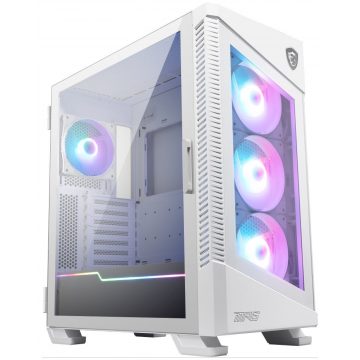   MSI kućište MPG VELOX 100R WHITE/ bez napajanja/ lijevo kaljeno staklo/ 4x ARGB 120 mm ventilator/ 1x USB3.1 Type-C/ 2x USB3.0/ bijelo