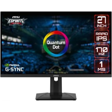   MSI Gaming G274QPF QD/ 27"/ 2560x1440/ Rapid IPS/ 1ms/ 170Hz/ 400cd/m2/ 1000:1/ 2x HDMI/ DP/ USB-C/ crni