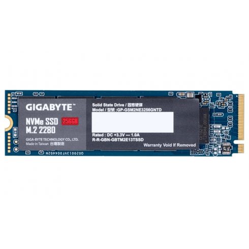 GIGABYTE NVMe SSD 256 GB / Interni / M.2 PCIe Gen 3 x 4 NVMe 1.3 / 2280 / 3D TLC