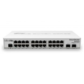   MikroTik Cloud Router Switch CRS326-24G-2S+IN 800MHz CPU, 512MB, 24x GLAN, 2x SFP+ kavez, ROS L5, PSU