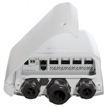   Mikrotik Cloud Switch CRS504-4XQ-OUT, 650 MHz CPU, 128 MB RAM, 1x LAN, 4x QSFP28, 2x PSU, L5, vanjski