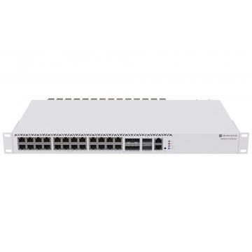   MikroTik Cloud Router Switch CRS326-4C+20G+2Q+RM 650MHz, 2x 40 Gbps QSFP+, 20x 2,5 Gbps LAN, 4x Combo, L6, 2x PSU,1U