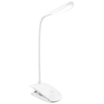   LED stolna lampa u boji / CW-DL04FCB-W/ Integrirana baterija / Montažna kopča/ Bijela