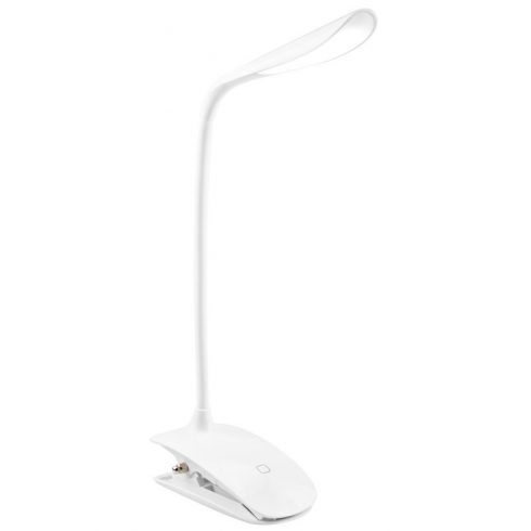 LED stolna lampa u boji / CW-DL04FCB-W/ Integrirana baterija / Montažna kopča/ Bijela