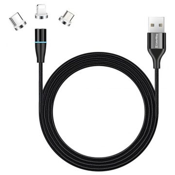   Colorway kabel za punjenje 3u1 Lightning+MicroUSB+USB-C/ Magnetic/ 2.4A/ Najlon/ Quick Charge 3.0/ 1m