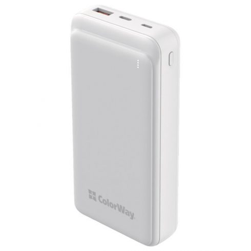 COLORWAY powerbank/ 20,000mAh/ USB QC3.0/ USB-C Power Delivery 20W/ Micro-USB/ Bijela