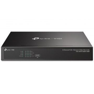   TP-Link VIGI NVR1008H-8MP mrežni video snimač 8 kanala, 8x Lan s PoE, 2x USB