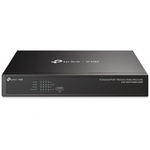 TP-Link VIGI NVR1008H-8MP mrežni video snimač 8 kanala, 8x Lan s PoE, 2x USB