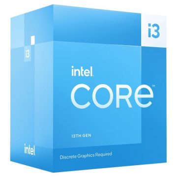   INTEL Core i3-13100F / Raptor Lake / LGA1700 / max. 4,5GHz / 4C/8T / 12MB / 58W TDP / bez VGA / BOX