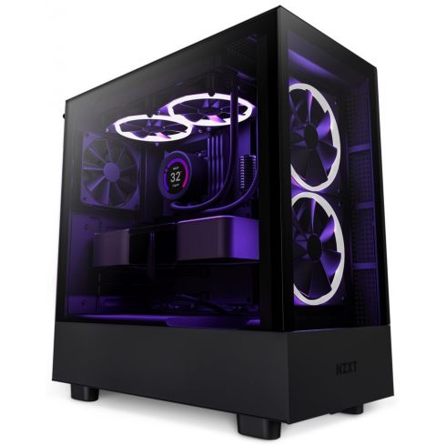 NZXT kućište H5 Elite Edition / 3x120 mm (2xRGB) ventilator / USB 3.0 / USB-C 3.1 / prozirna strana i prednja ploča / crna