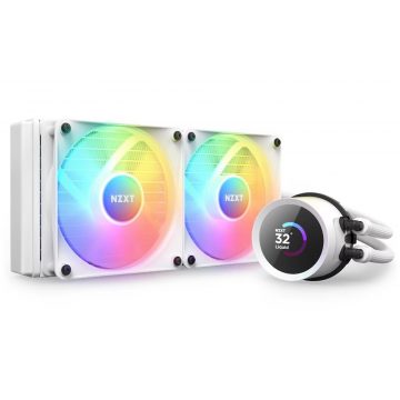   NZXT vodeni hladnjak Kraken 240 RGB / 2x120mm ventilator / 4-pin PWM / LCD disp. / 6 godina / bijela