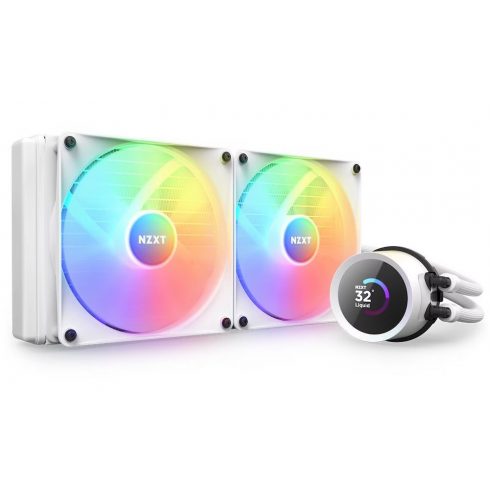 NZXT vodeni hladnjak Kraken 280 RGB / 2x140mm ventilator / 4-pin PWM / LCD disp. / 6 godina / bijela