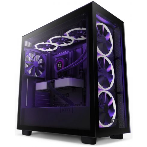 NZXT kućište H7 Elite Edition / ATX / 4x 140mm (3x RGB) ventilator / USB-C / 2x USB/ staklo bočne ploče / staklo ploča / crna