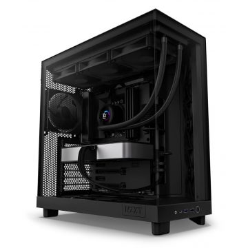   NZXT kućište H6 Flow dvokomorno / MidT / 3x120mm ventilator / 2xUSB 3.2 / USB-C / staklo bočno i prednje / crno