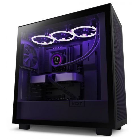 NZXT kućište H7 Flow edition / ATX / 2x 120 mm ventilator / USB-C / 2x USB / staklena strana / mrežasta ploča / crna