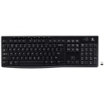   Logitech tipkovnica K270/ Bežična/ 2.4GHz/ USB prijemnik/ US/ Crna