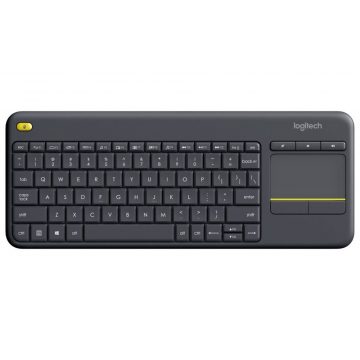   Logitech tipkovnica Touch K400 Plus / bežična/ 2,4 GHz / dodirna podloga / USB prijemnik / UK / crna