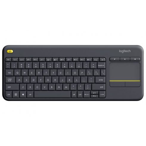 Logitech tipkovnica Touch K400 Plus / bežična/ 2,4 GHz / dodirna podloga / USB prijemnik / UK / crna