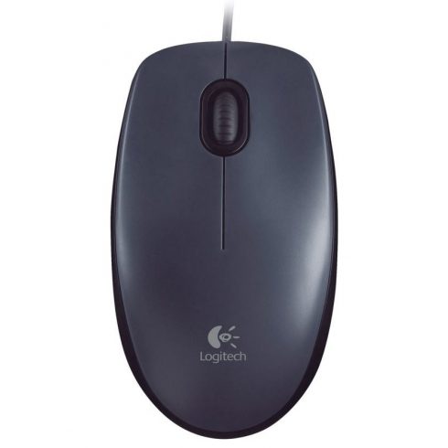 Logitech miš M100/ 3 tipke/ 1000dpi/ USB/ sivi