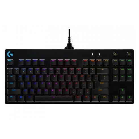 Logitech gaming tipkovnica G PRO RGB/ mehanička/ GX Blue/ USB/ US raspored/ crna