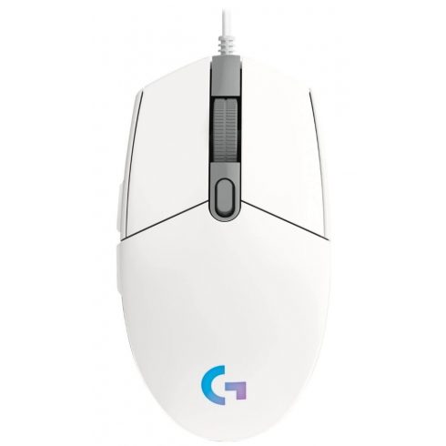 Logitech gaming miš G203 LIGHTSYNC/ optički/ 6 tipki/ 8000dpi/ USB/ bijeli