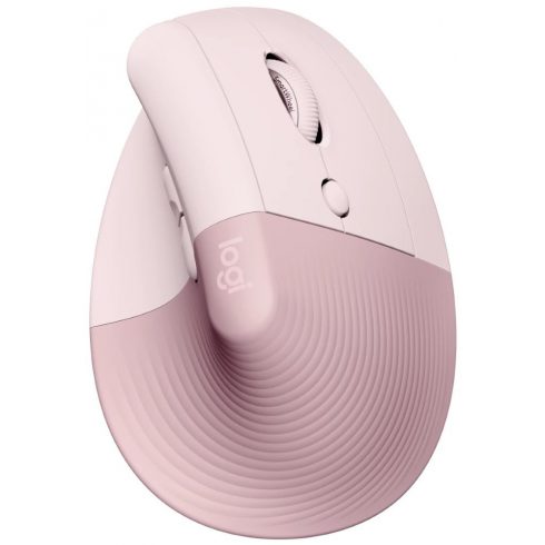 Logitech Lift Vertical Ergonomic Mouse - Dark Rose Vertikalni miš, optički, 6 tipki, bežični, Bluetooth