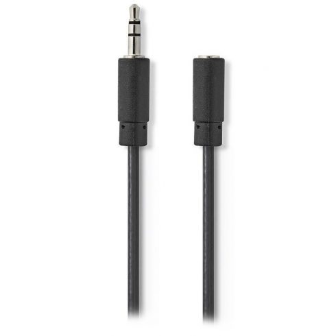 NEDIS produžni stereo audio kabel s jackom/ utikačem 3,5 mm - utičnicom 3,5 mm/ crnim/ 3m