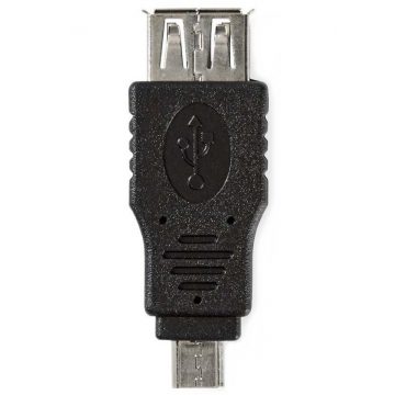   NEDIS USB 2.0 adapter/ USB micro B utikač - USB A utičnica/ crni/ blister