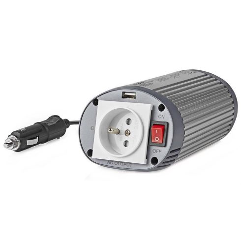 NEDIS pretvarač napona/ 12V DC/230V AC 50Hz/ 150W (300W peak)/ 1x USB/ 1x Tip E utičnica