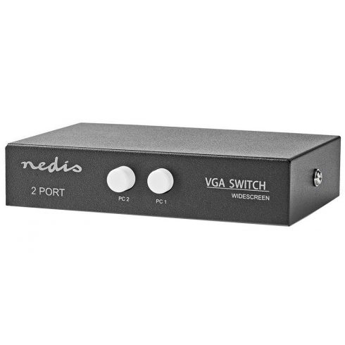 NEDIS VGA prekidač/ 2x VGA ulaz/ 1x VGA izlaz/ rezolucija 2560x1600/ crna/ BOX