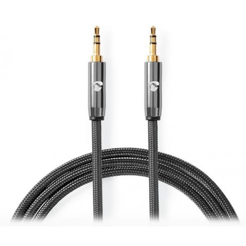 NEDIS PROFIGOLD stereo audio kabel/ 3,5 mm jack utikač - 3,5 mm jack utikač/ pamuk/ sivi/ BOX/ 2m