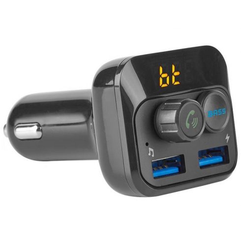 NEDIS FM odašiljač za auto/ Hands free poziv/ 1.0"/ LED ekran/ Bluetooth 5.0/ 12 - 24 V DC/ 2.4 A/ 2x USB/ crni