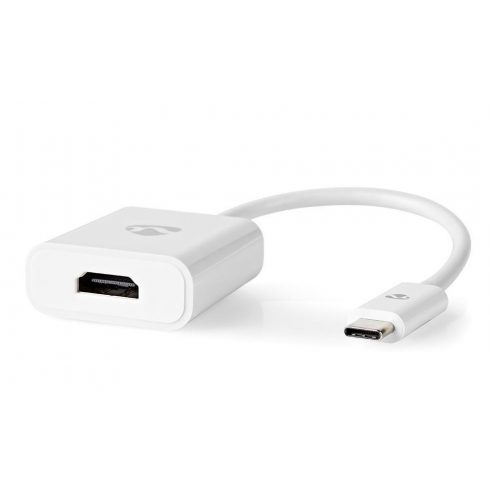 NEDIS reduktor s adapterom/ USB-C utikač - HDMI utičnica/ bijeli/ plastična vrećica/ 20cm