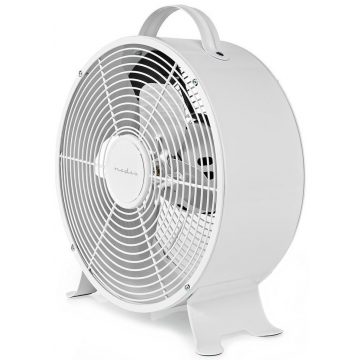   NEDIS stolni ventilator/ promjer 25 cm/ snaga 20 W/ mrežno napajanje/ 2 brzine/ metalni/ bijeli